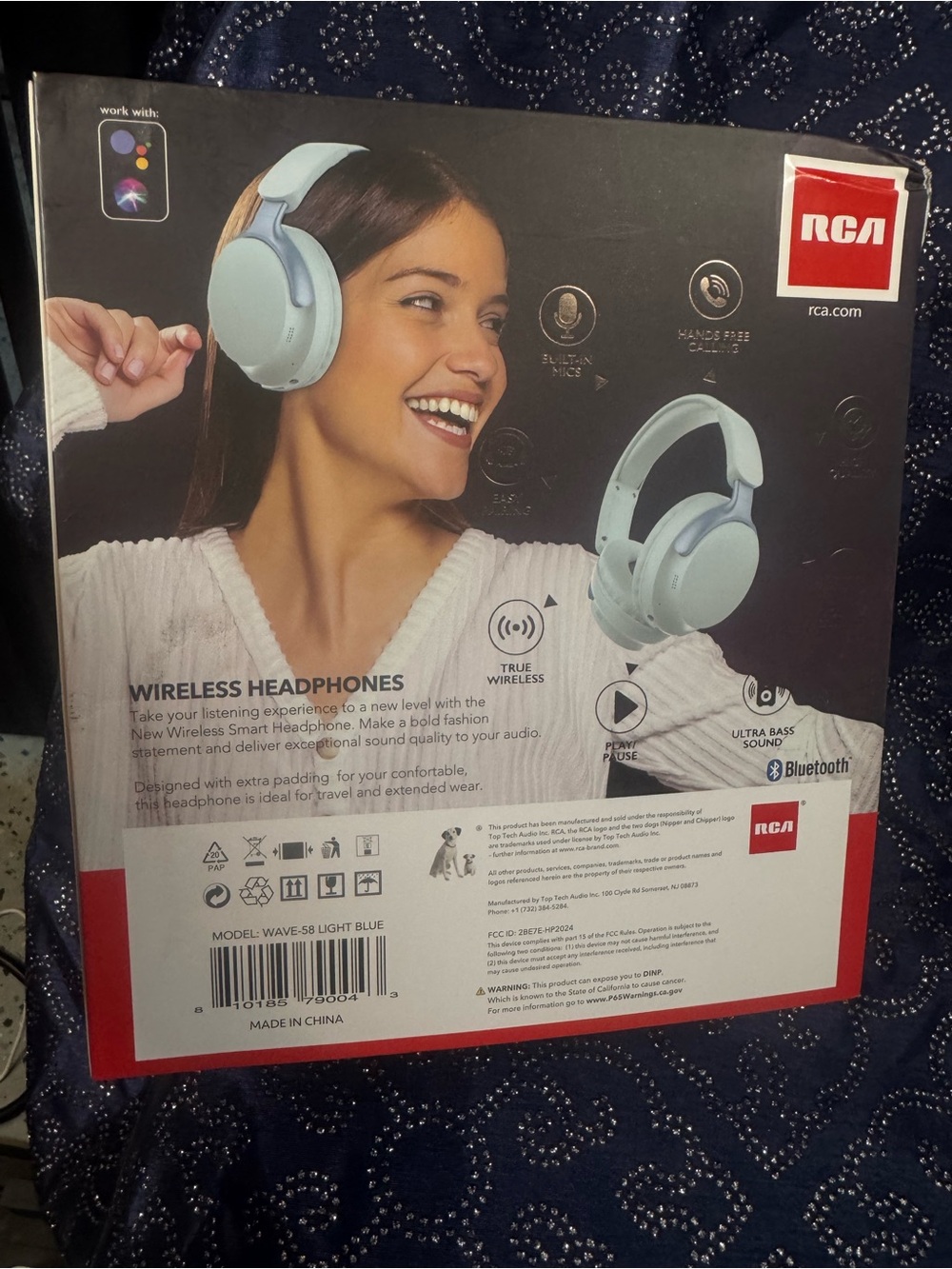 Wireless Bluetooth Headphones — Light Blue Over-Ear Comfort